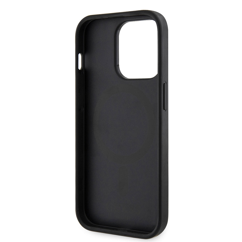 MagSafe hoesje voor Apple iPhone 15 Pro Max, Guess, 4G Printed Stripes, Zwart