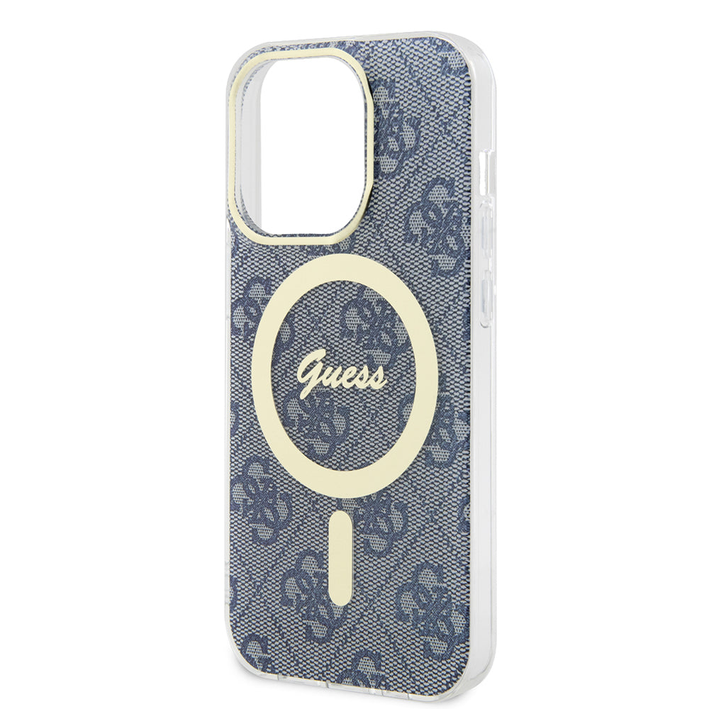 MagSafe hoesje voor Apple iPhone 15 Pro Max, Guess, IML 4G, Blauw