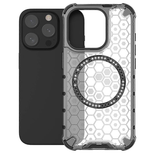 MagSafe-hoes voor Apple iPhone 15 Pro, Techsuit, HoneyComb Shield, Wit