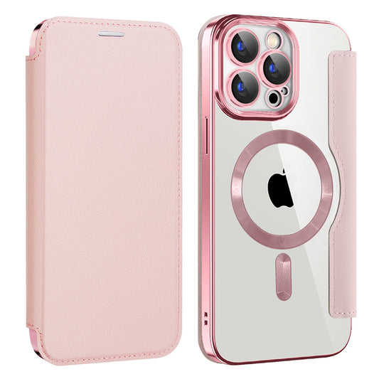 MagSafe-hoes voor Apple iPhone 15 Pro, Techsuit, SmartMag Book, Roze