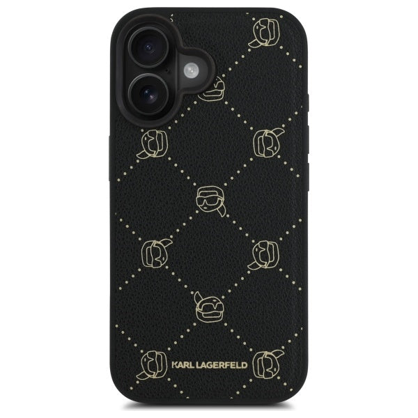 MagSafe Case for Apple iPhone 16, Karl Lagerfeld, Karl's Head, Black