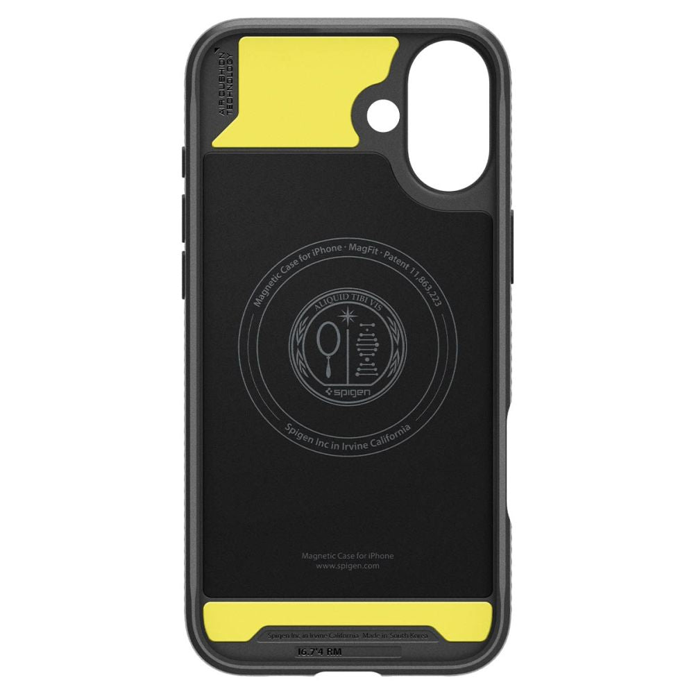 MagSafe hoesje voor Apple iPhone 16 Plus, Spigen, Rugged Armor, Matzwart