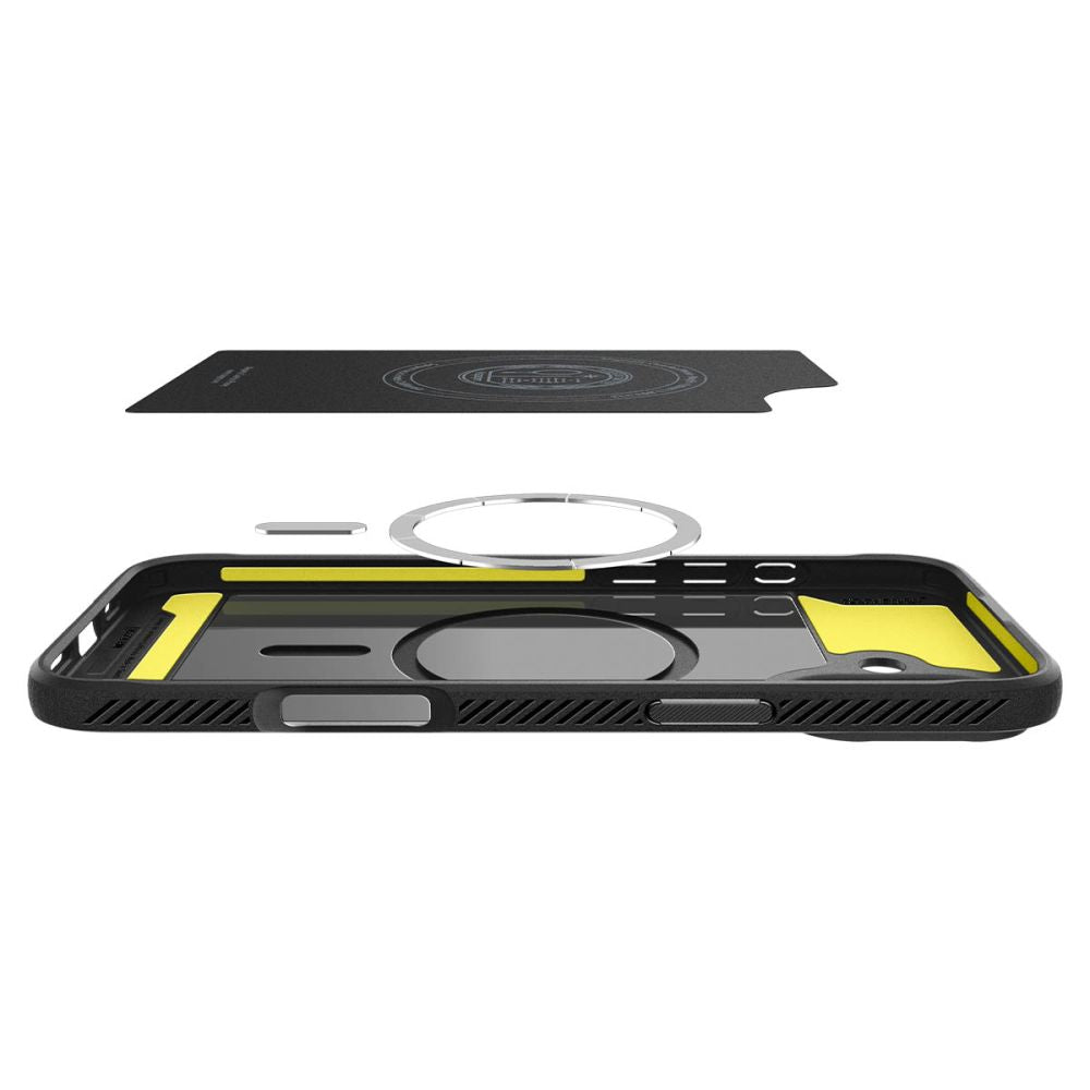MagSafe hoesje voor Apple iPhone 16 Plus, Spigen, Rugged Armor, Matzwart