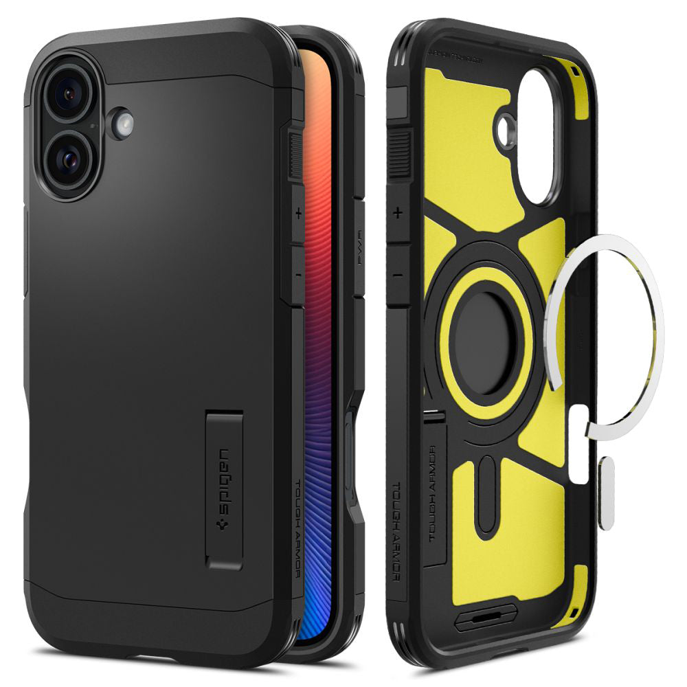 MagSafe hoesje voor Apple iPhone 16 Plus, Spigen, Tough Armor, Zwart