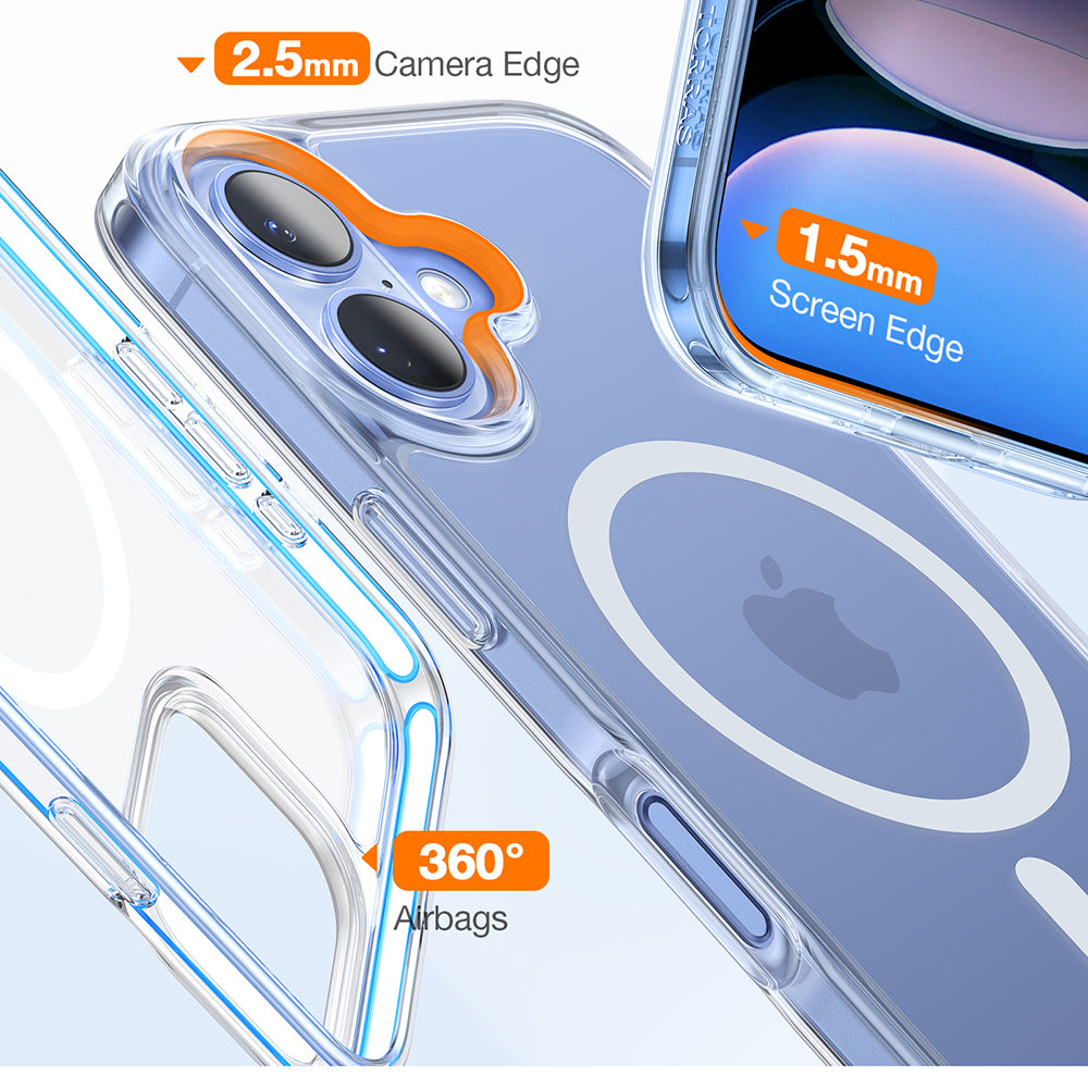 MagSafe hoes voor Apple iPhone 16 Plus, Torras, Diamond, Transparant