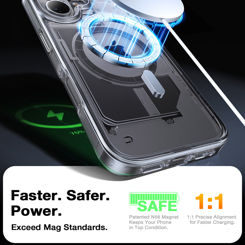 MagSafe hoes voor Apple iPhone 16 Plus, Torras, Diamond, Transparant