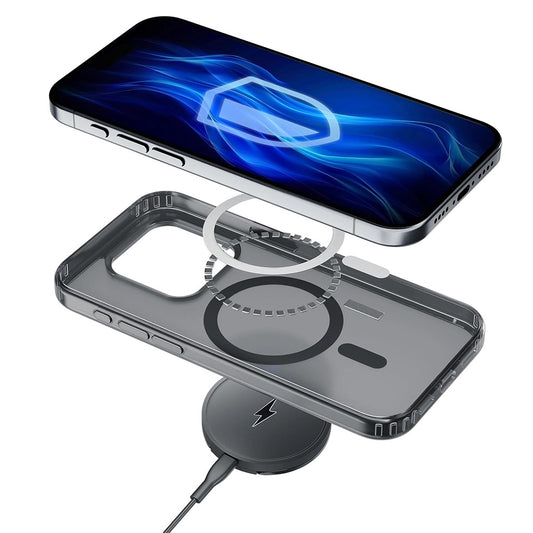 MagSafe-hoesje voor Apple iPhone 16 Pro, 3MK, Frosty MagCase, Zwart Satijn
