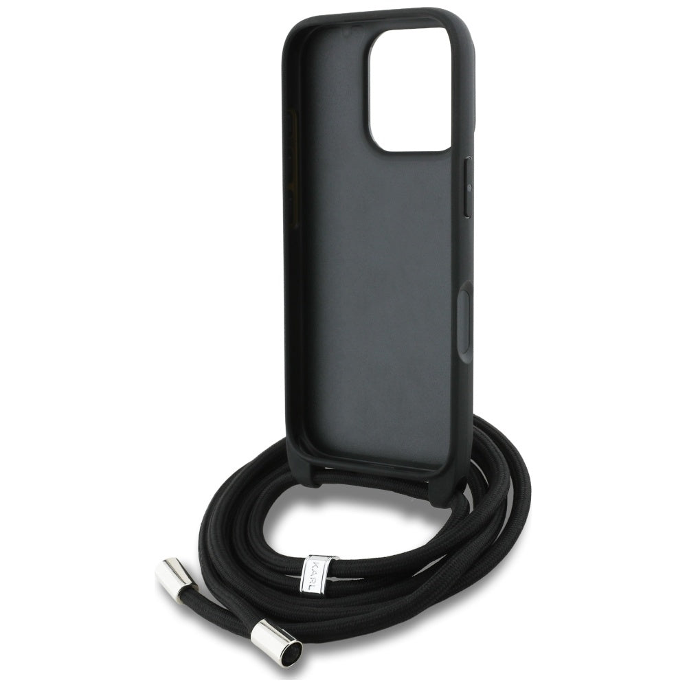 MagSafe hoes voor Apple iPhone 16 Pro, Karl Lagerfeld, Saffiano Crossbody, Gri