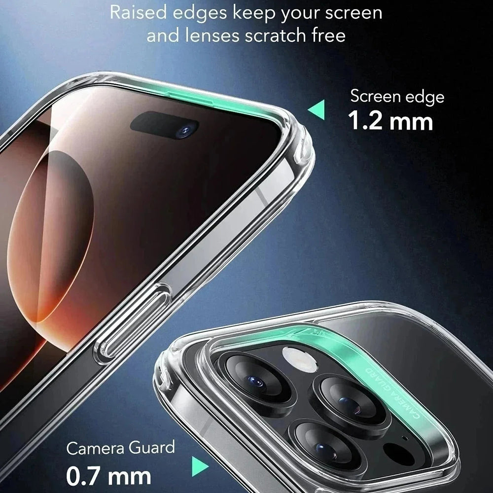 MagSafe hoesje voor Apple iPhone 16 Pro Max, ESR, Classic Hybrid Slide, Zwart Transparant
