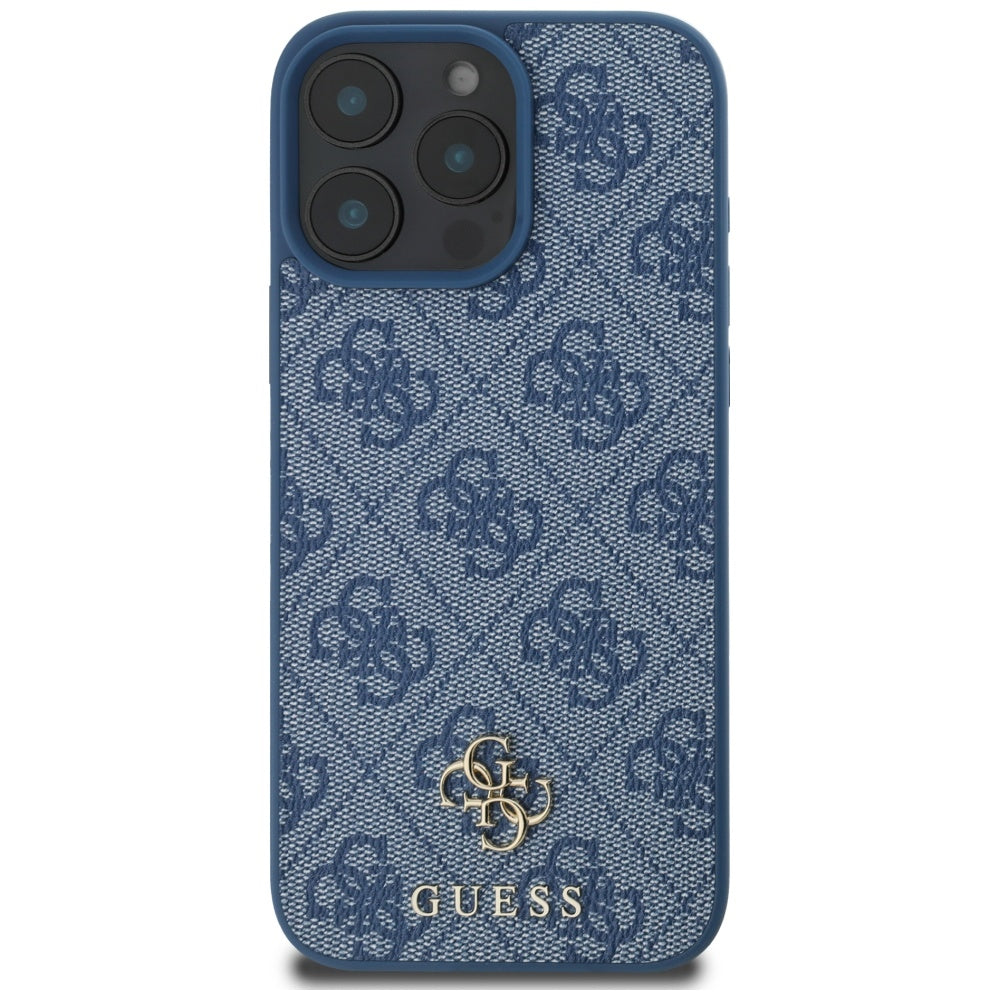 MagSafe Case for Apple iPhone 16 Pro Max, Guess, 4G Small and Classic Logo, Blue