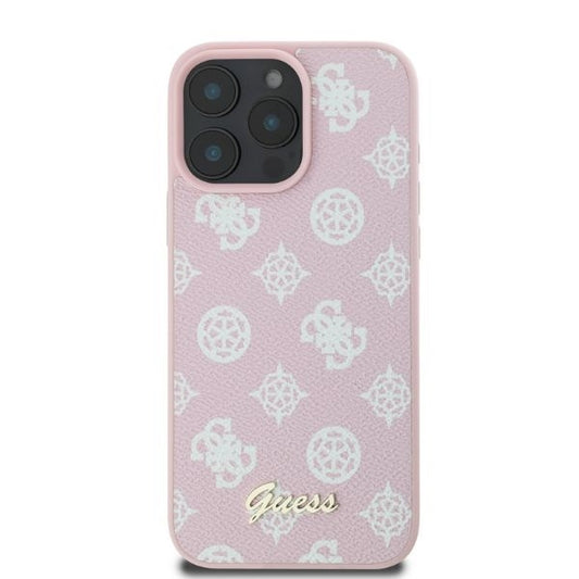 MagSafe hoesje voor Apple iPhone 16 Pro Max, Guess, Peony Script, Roze
