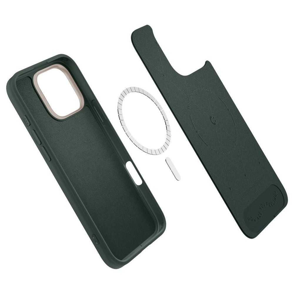 MagSafe hoesje voor Apple iPhone 16 Pro Max, Spigen, Cyrill Kajuk, Satijn Groen ACS08398