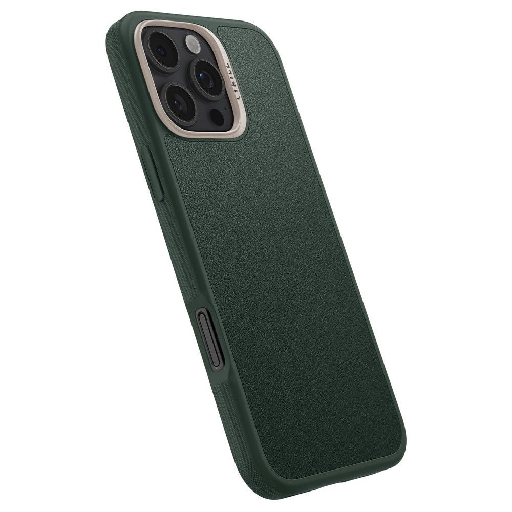 MagSafe hoesje voor Apple iPhone 16 Pro Max, Spigen, Cyrill Kajuk, Satijn Groen ACS08398