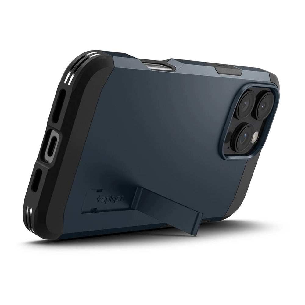 Hoes MagSafe voor Apple iPhone 16 Pro Max, Spigen, Tough Armor, Blauw ACS08014