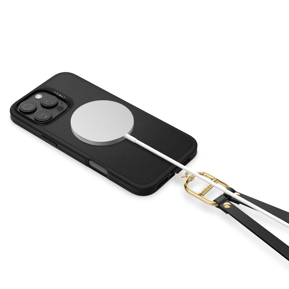 MagSafe hoesje voor Apple iPhone 16 Pro, Spigen, Cyrill Kajuk Classic Charm, Zwart