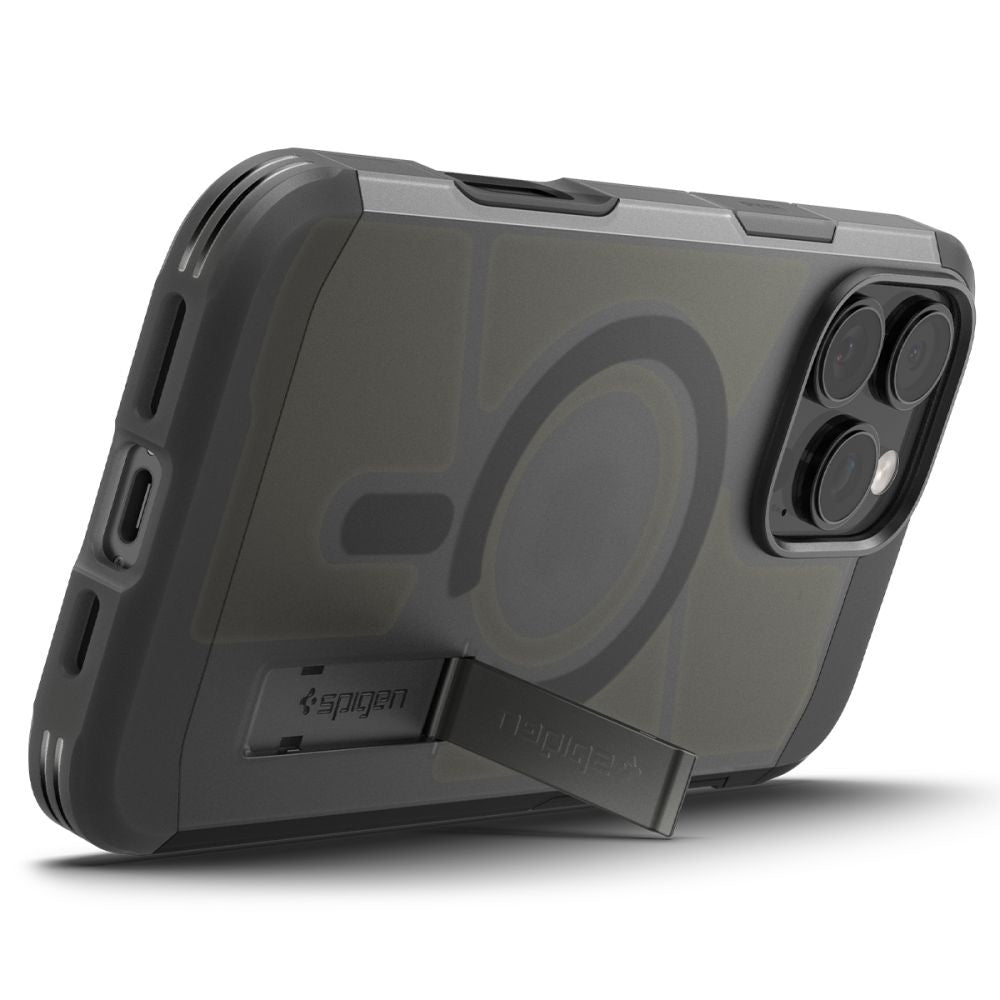 MagSafe hoesje voor Apple iPhone 16 Pro, Spigen, Tough Armor, Satijnzwart ACS09072