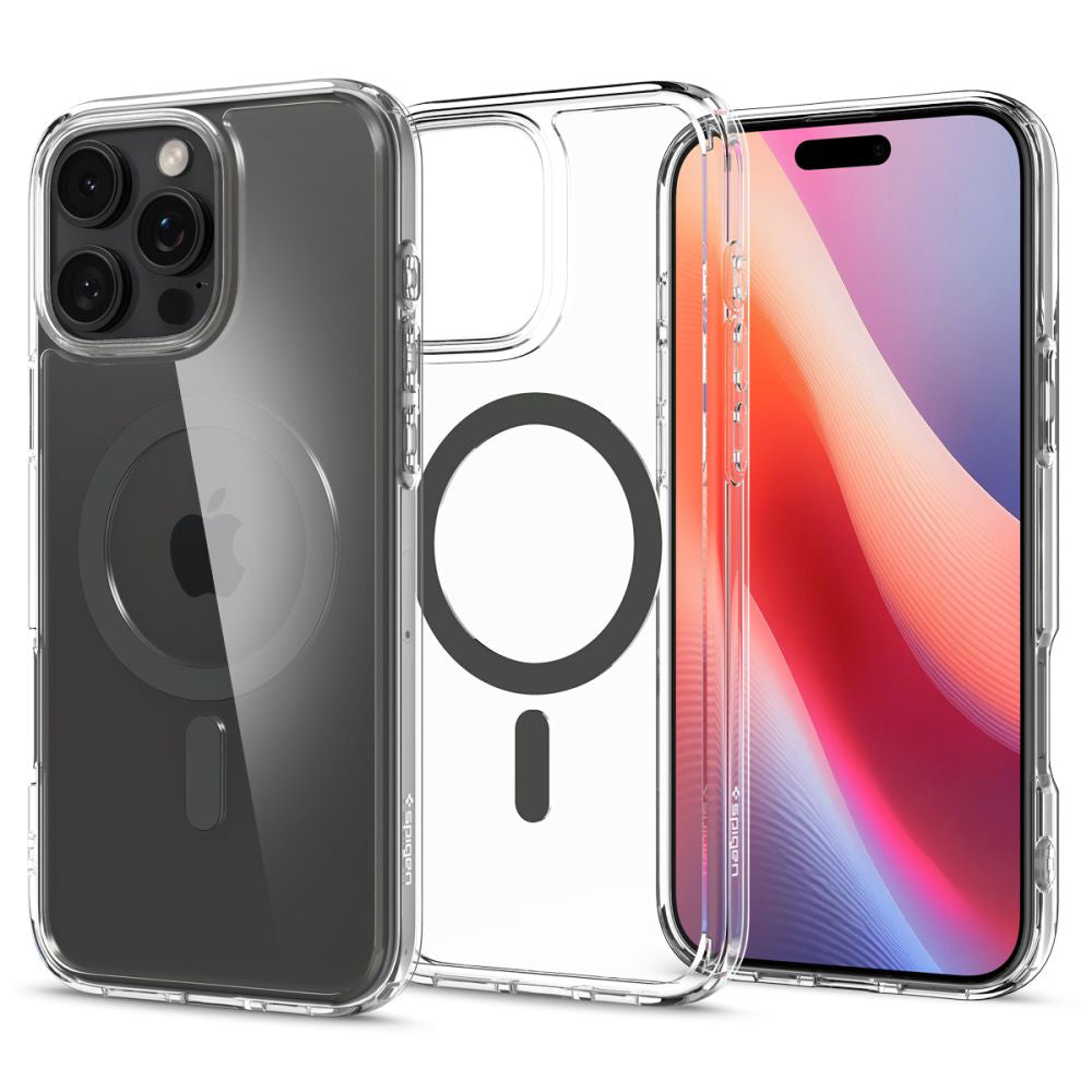 MagSafe hoesje voor Apple iPhone 16 Pro, Spigen, Ultra Hybrid, Zwart