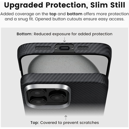 MagSafe-hoes voor Apple iPhone 16 Pro, Techsuit, Aramidevezel, Zwart