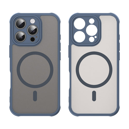 MagSafe-hoes voor Apple iPhone 16 Pro, Techsuit, HaloFrost II, Marineblauw