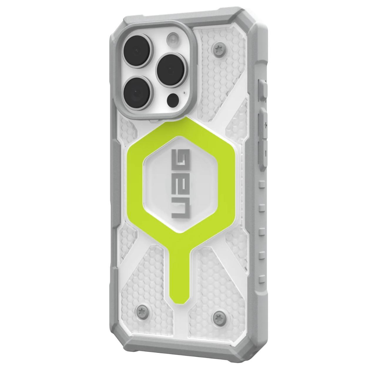 MagSafe Case for Apple iPhone 16 Pro, Urban Armor Gear, Pathfinder Clear, Green