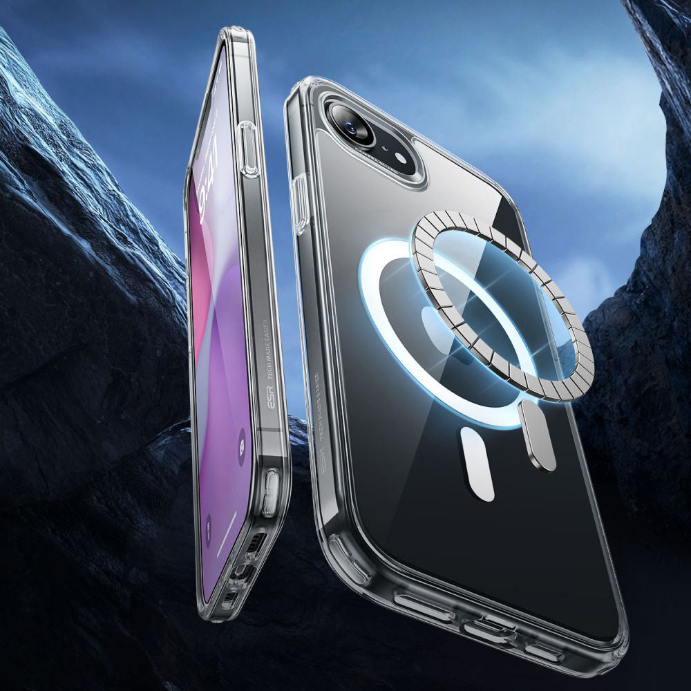 MagSafe hoesje voor Apple iPhone 17e / 16e, ESR, Classic Hybrid, Transparant