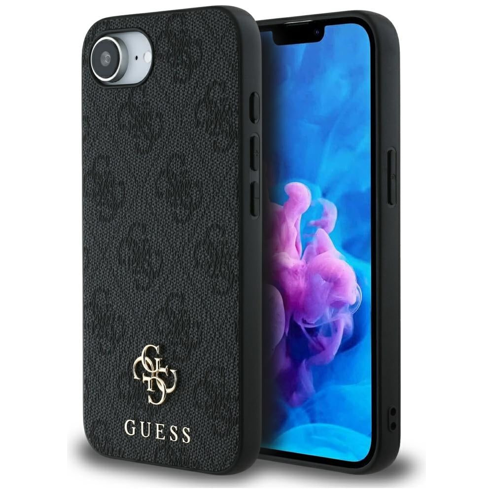 MagSafe hoesje voor Apple iPhone 17e / 16e, Guess, 4G Classic, Zwart