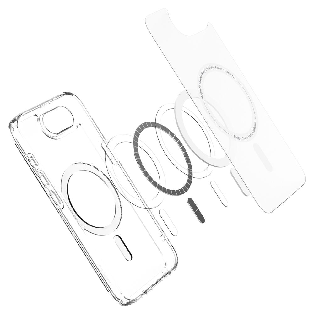MagSafe hoesje voor Apple iPhone 17e / 16e, Spigen, Ultra Hybrid, Satijnwit