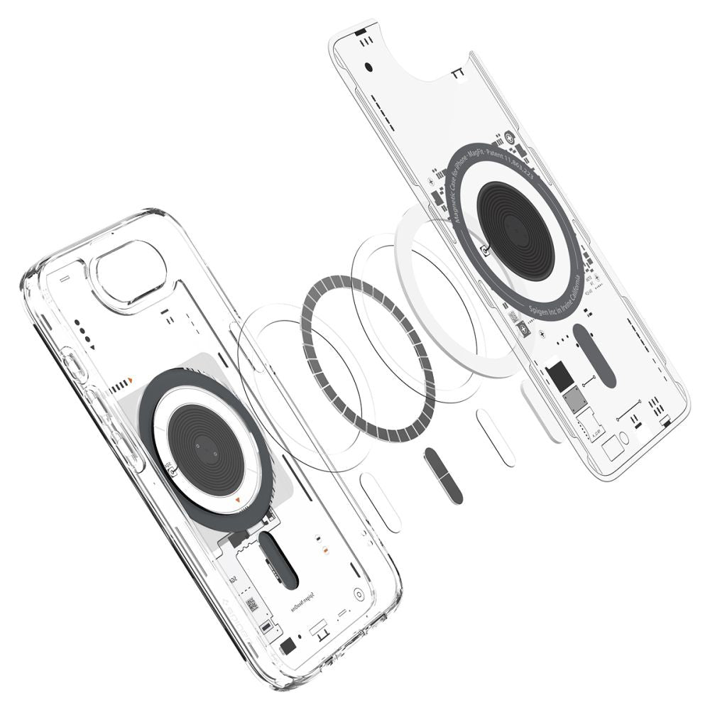MagSafe hoesje voor Apple iPhone 17e / 16e, Spigen, Ultra Hybrid Neo One, Transparant