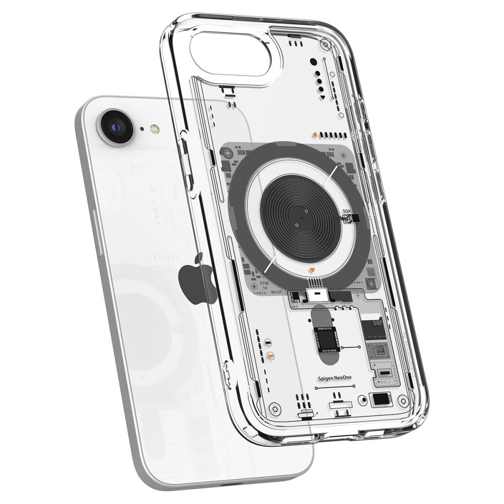 MagSafe hoesje voor Apple iPhone 17e / 16e, Spigen, Ultra Hybrid Neo One, Transparant