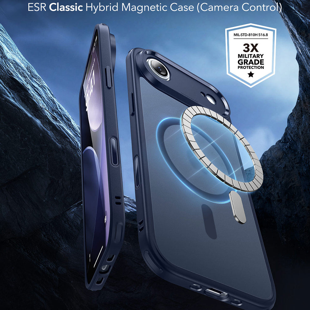 MagSafe hoesje voor Apple iPhone 17 Air, ESR, Classic Hybrid, Satijnblauw