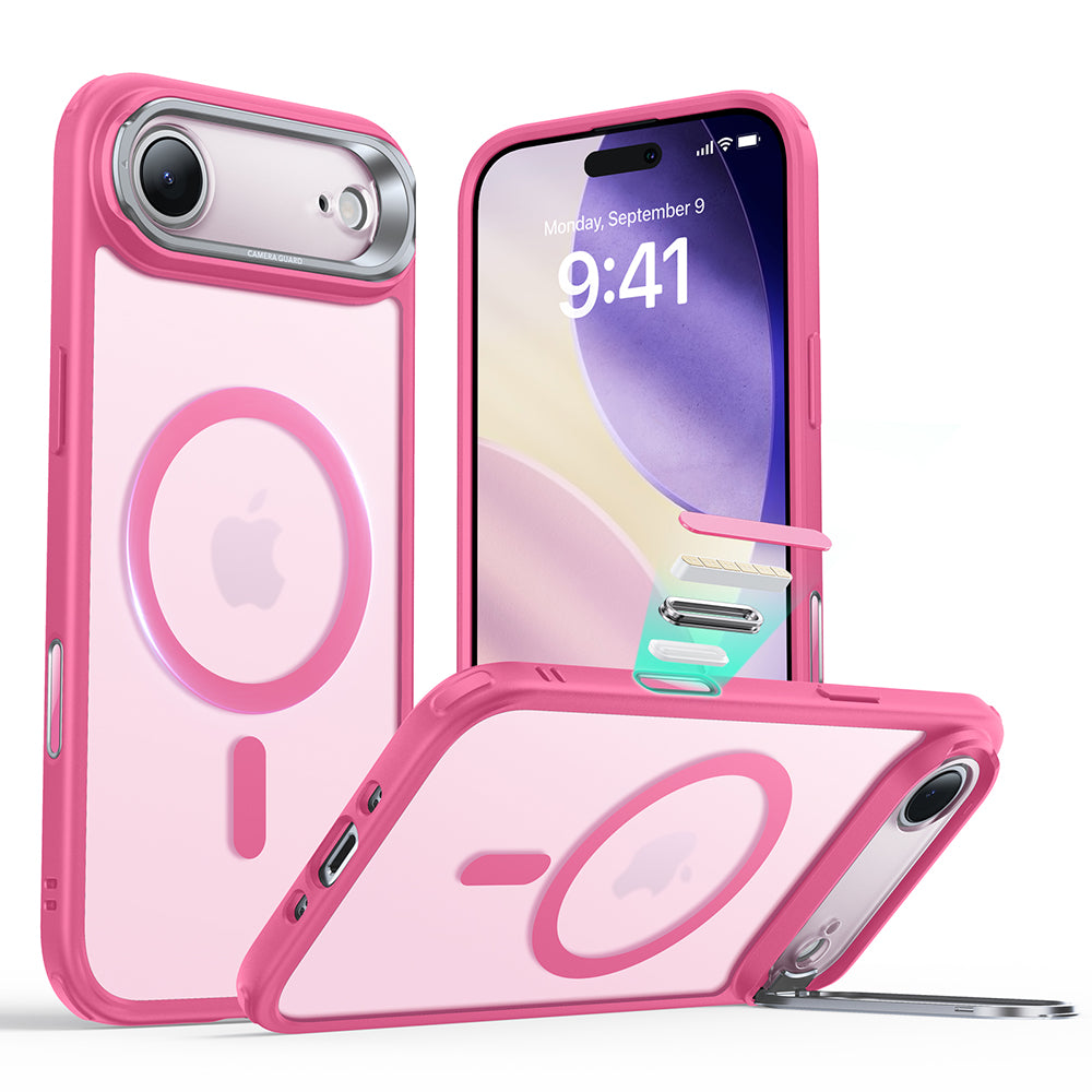 MagSafe hoesje voor Apple iPhone 17 Air, ESR, Classic Hybrid Kickstand, Satijnroze