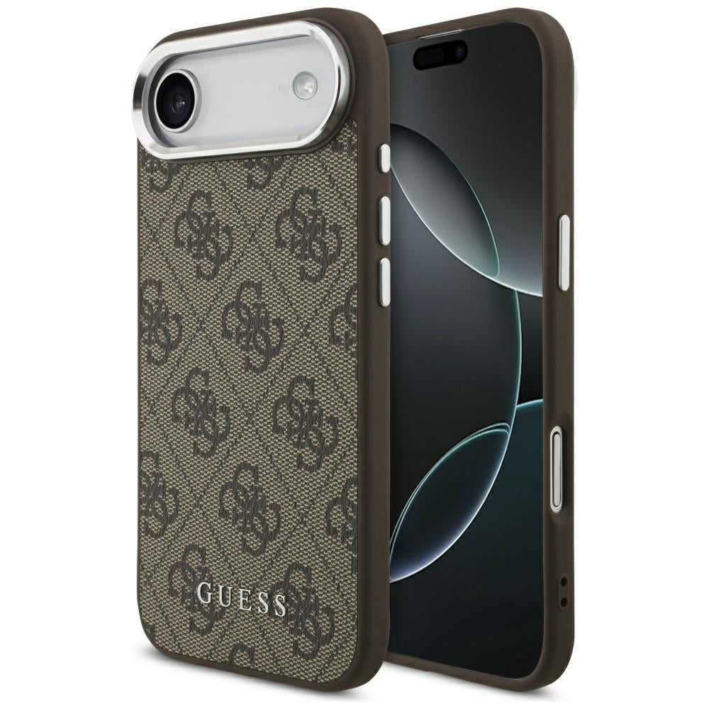 MagSafe hoesje voor Apple iPhone 17 Air, Guess, 4G Classic Logo, Bruin