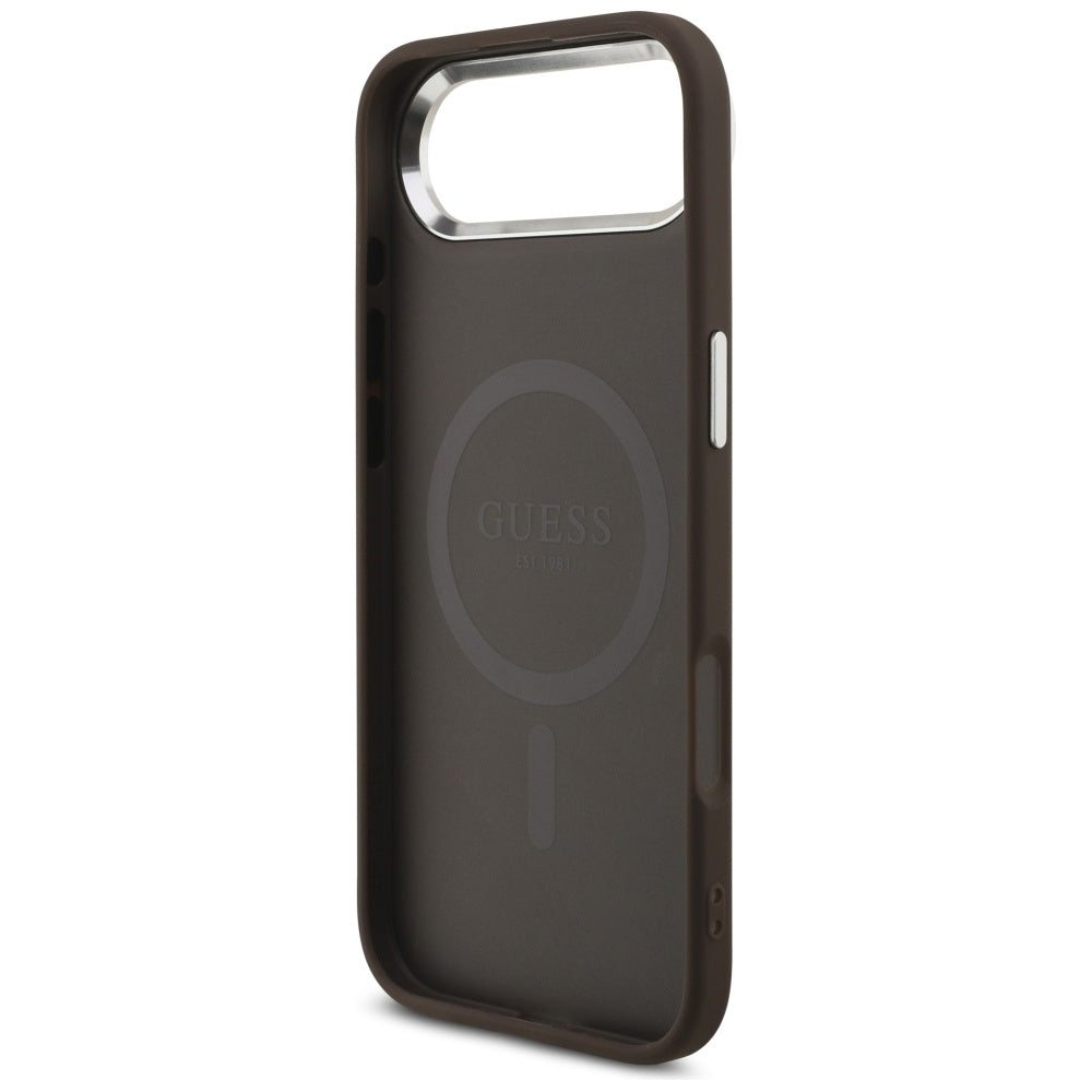 MagSafe hoesje voor Apple iPhone 17 Air, Guess, 4G Classic Logo, Bruin