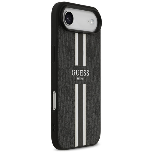 MagSafe hoesje voor Apple iPhone 17 Air, Guess, 4G Printed Stripes, Zwart