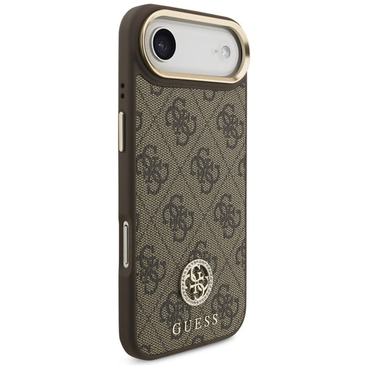 MagSafe hoesje voor Apple iPhone 17 Air, Guess, 4G Strass Logo, Bruin