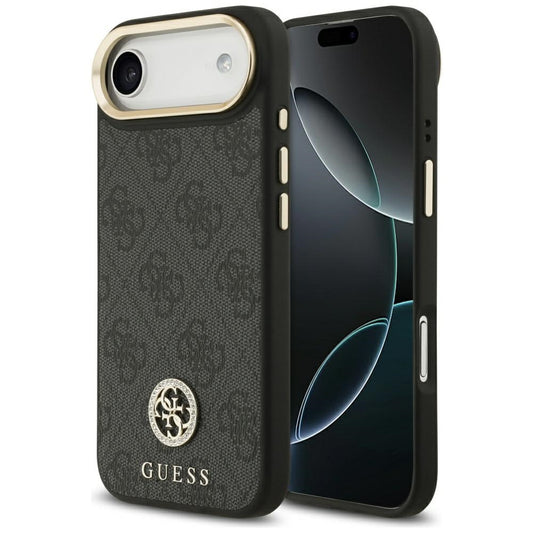 MagSafe hoesje voor Apple iPhone 17 Air, Guess, 4G Strass Logo, Zwart