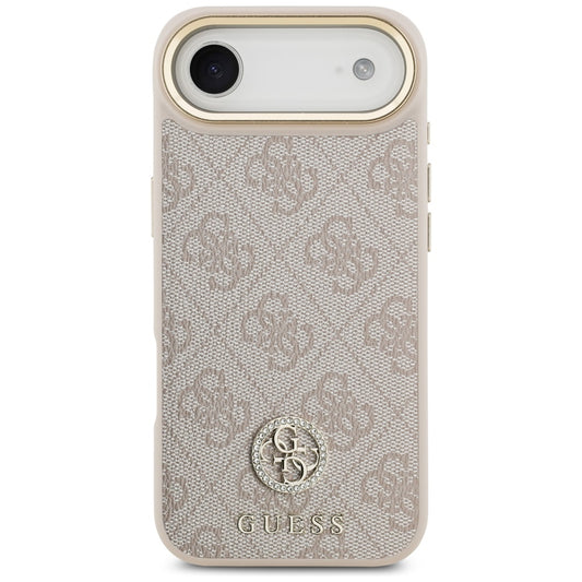 MagSafe hoesje voor Apple iPhone 17 Air, Guess, 4G Strass Logo, Roze