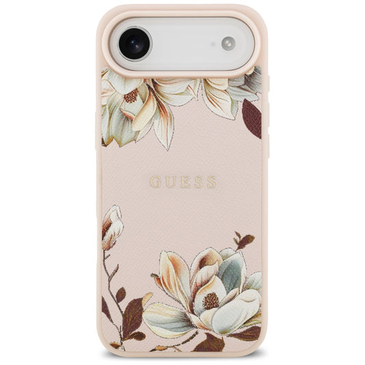 MagSafe hoes voor Apple iPhone 17 Air, Guess, Grained Flowers, Roze