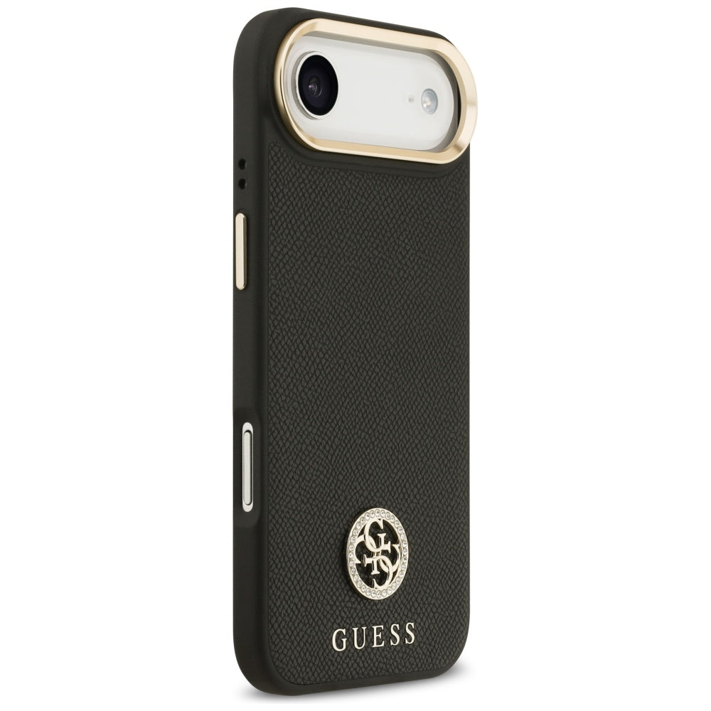 MagSafe hoes voor Apple iPhone 17 Air, Guess, Grained Strass Logo, Zwart