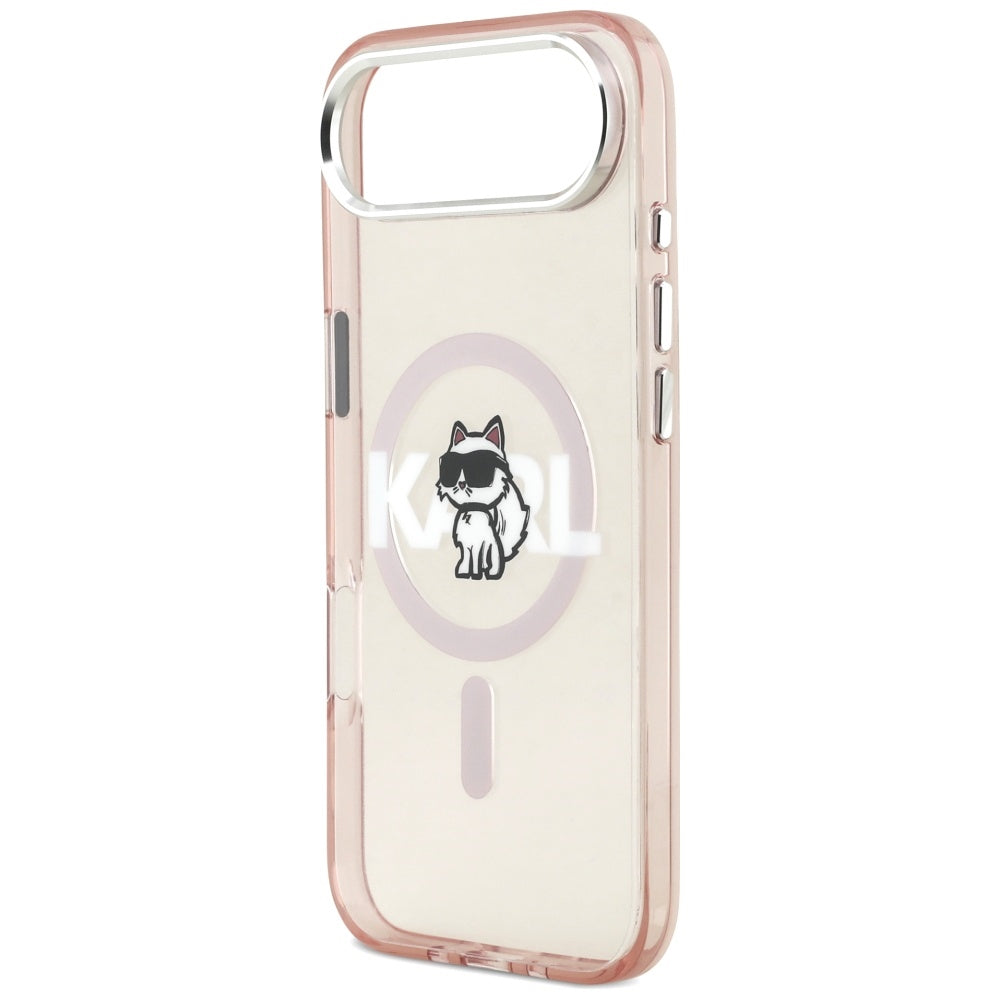 MagSafe hoesje voor Apple iPhone 17 Air, Karl Lagerfeld, IML Sketch Logo Choupette, Roze