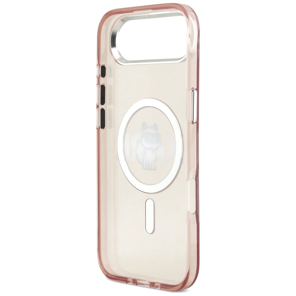 MagSafe hoesje voor Apple iPhone 17 Air, Karl Lagerfeld, IML Sketch Logo Choupette, Roze