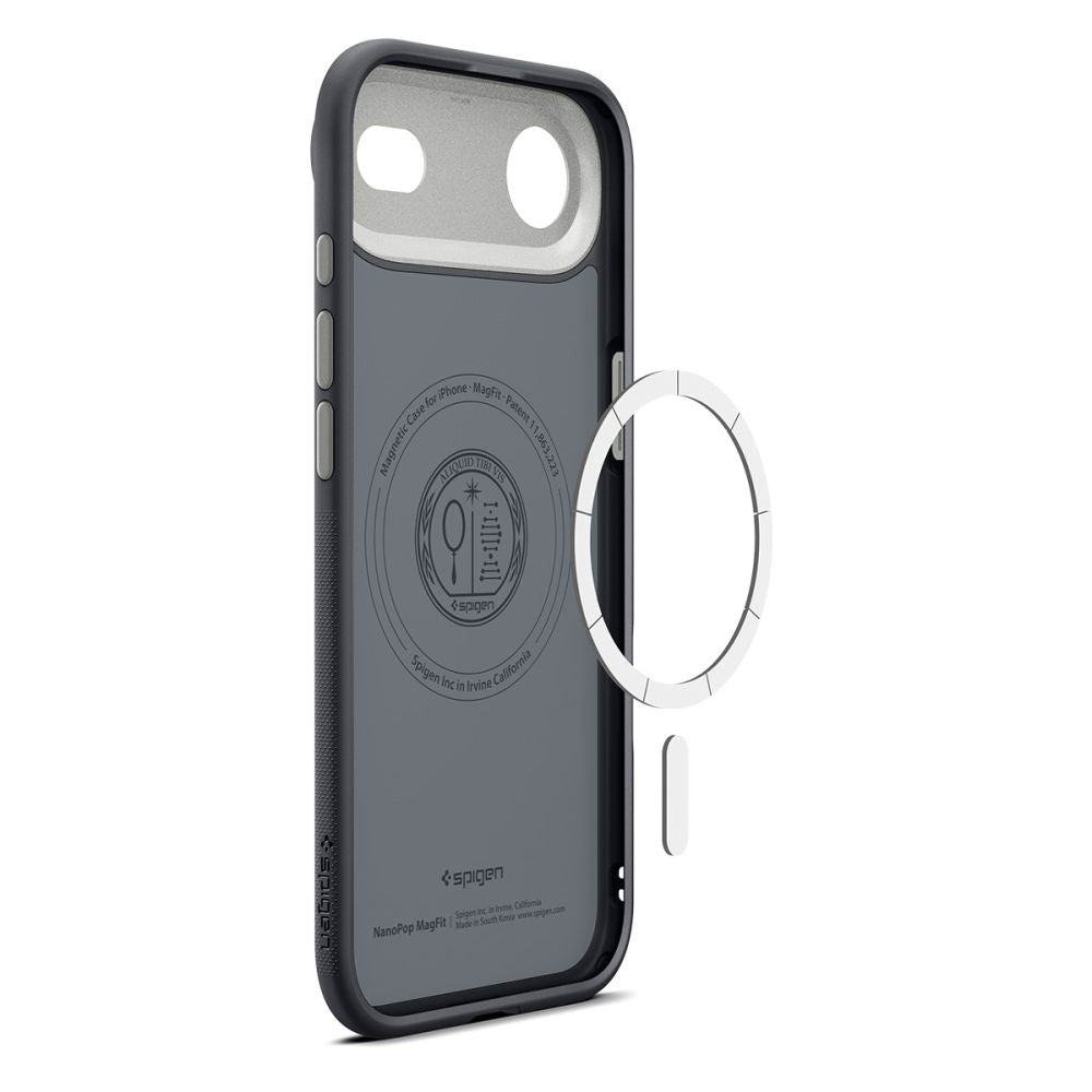 MagSafe hoesje voor Apple iPhone 17 Air, Spigen, Caseology Nano Pop, Zwart ACS10301