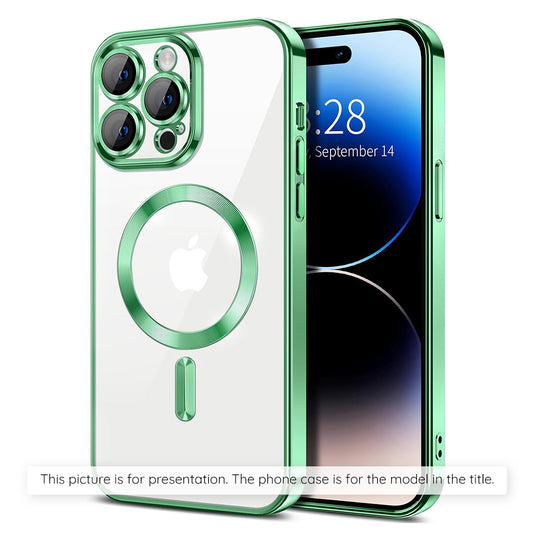 MagSafe hoesje voor Apple iPhone 17 Air, Techsuit, Luxury Crystal, Lichtgroen