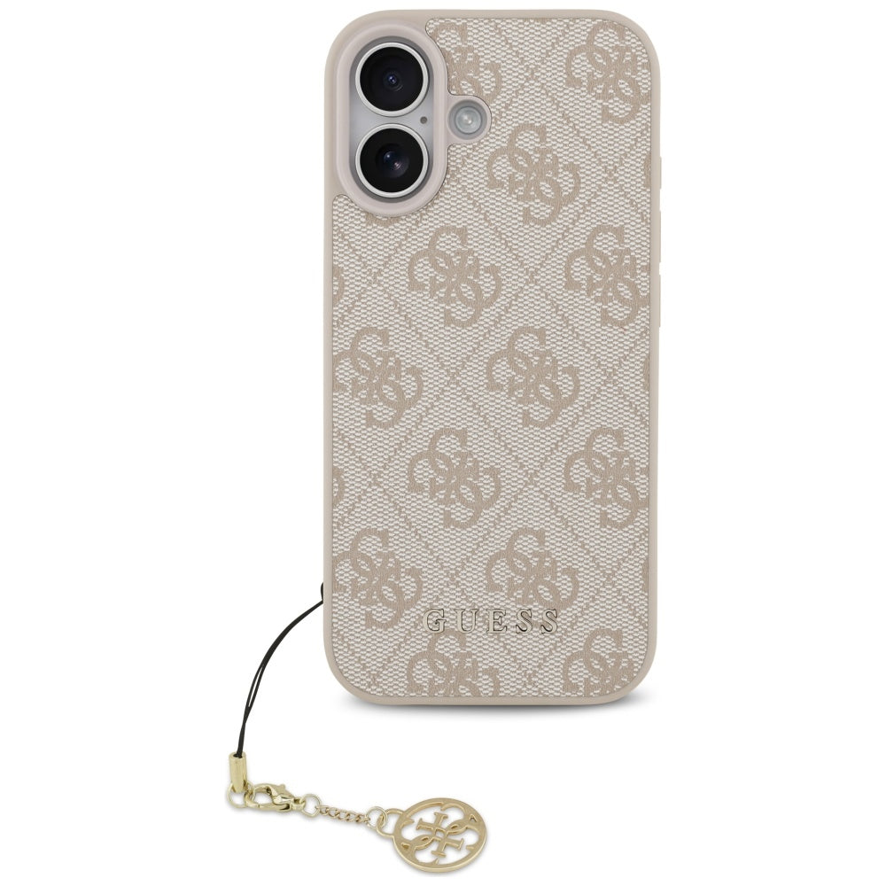 MagSafe Case for Apple iPhone 17, Guess, 4G Charm Cradle, Pink