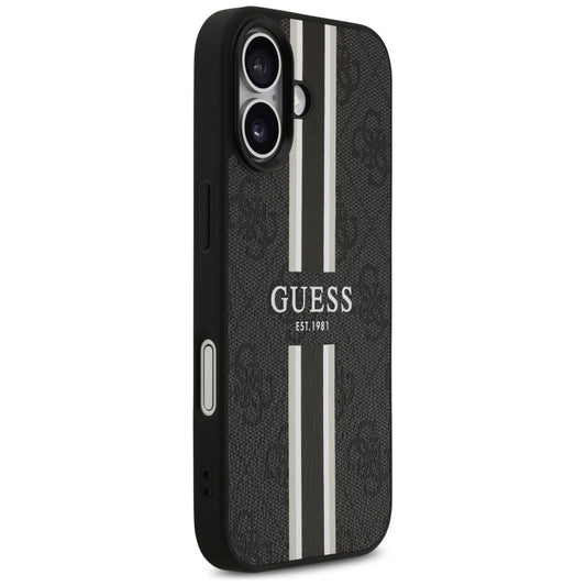 MagSafe hoesje voor Apple iPhone 17, Guess, 4G Printed Stripes, Zwart