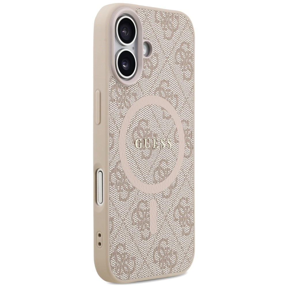 MagSafe hoesje voor Apple iPhone 17, Guess, 4G Ring Classic Logo, Roze