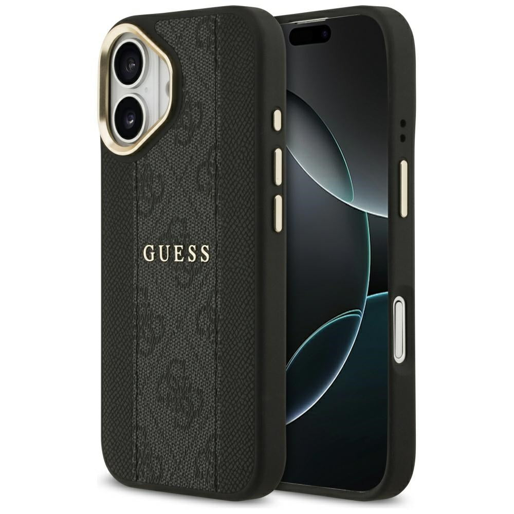 MagSafe hoesje voor Apple iPhone 17, Guess, 4G Stripe, Zwart