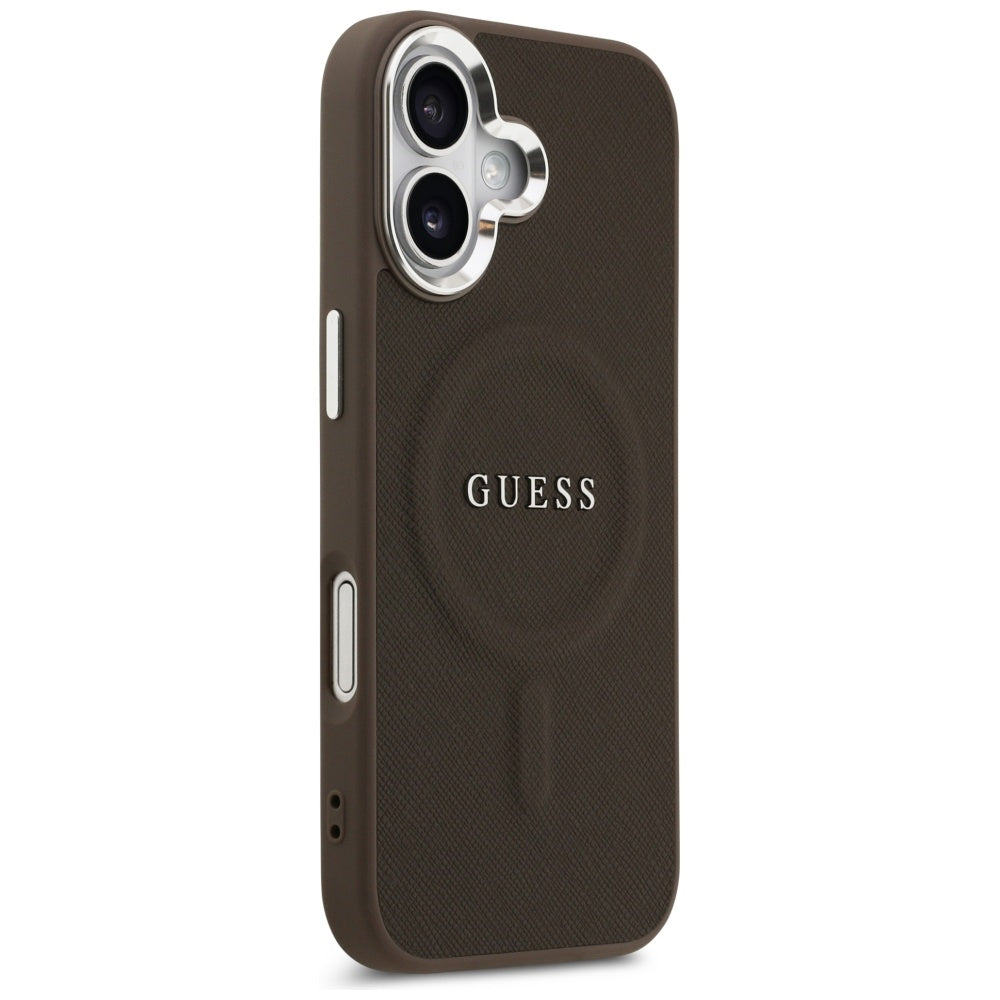 MagSafe hoesje voor Apple iPhone 17, Guess, Classic Logo, Bruin