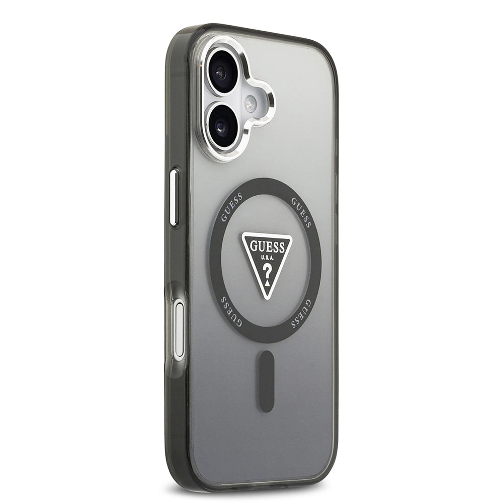 MagSafe hoesje voor Apple iPhone 17, Guess, IML Gradient Triangle Logo, Zwart
