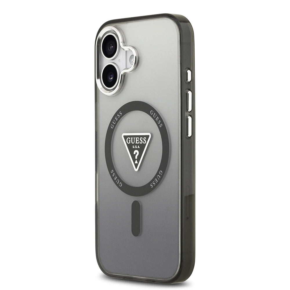 MagSafe hoesje voor Apple iPhone 17, Guess, IML Gradient Triangle Logo, Zwart